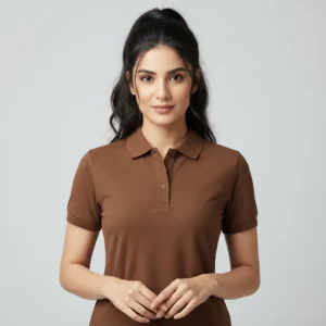 Women's Half Sleeves Plain Polo Shirt