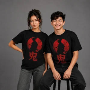 EQ1 Demon Slayer Moon Silhouette Oversized Anime T-Shirt