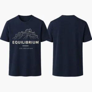 Edinburgh Castle Ridge T-shirt — product front and back view