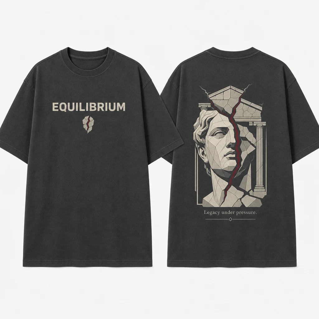 Marble Blood Legacy Under Pressure T-shirt — product front and back view