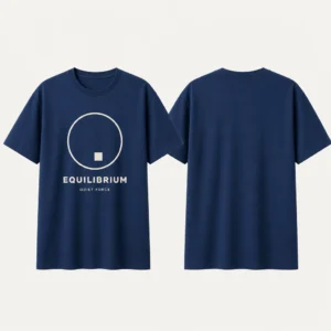 Quiet Force Contained Weight T-shirt — product front and back view