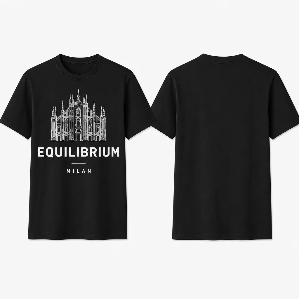 Milan Duomo Crown T-shirt — product front and back view