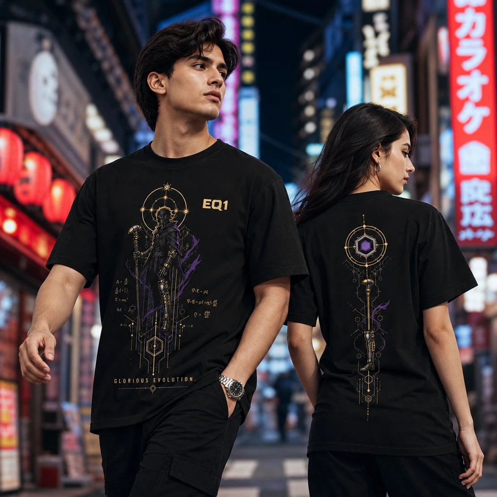 Viktor Symbol Totem T-shirt — on-model front and back view