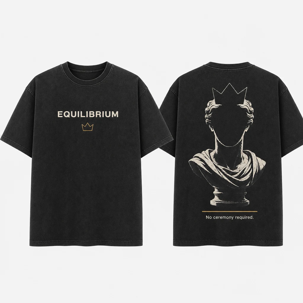 Un-Crowned Missing Crown T-shirt — product front and back view