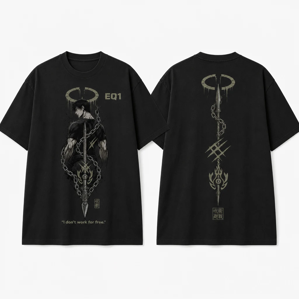 Toji Fushiguro Symbol Totem T-shirt — product front and back view