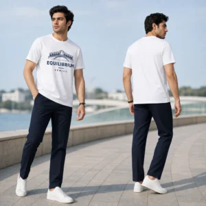 Venice Rialto Span T-shirt — on-model front and back view