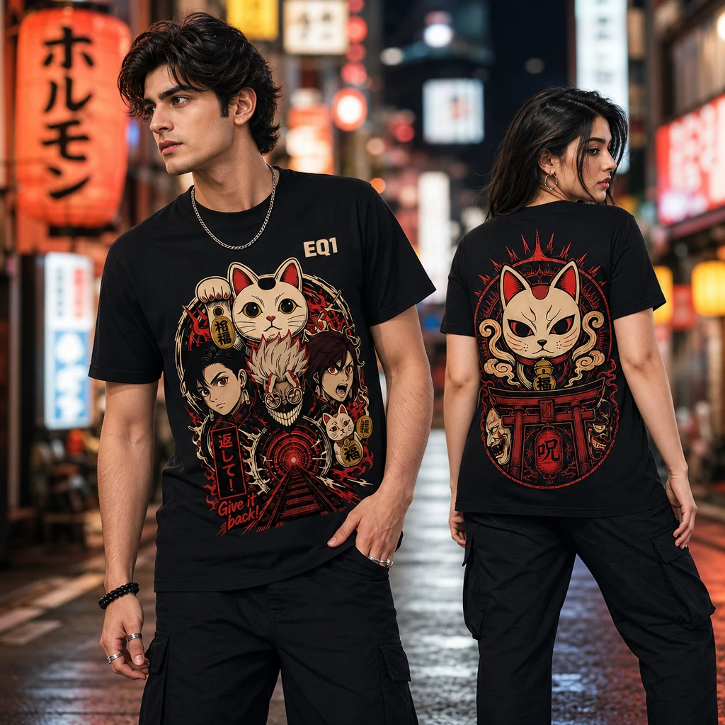 Turbo Granny Collection Finale T-shirt — on-model front and back view