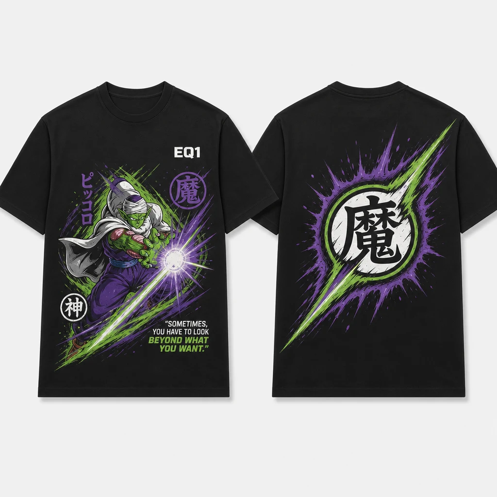 Piccolo Impact Slash T-shirt — product front and back view