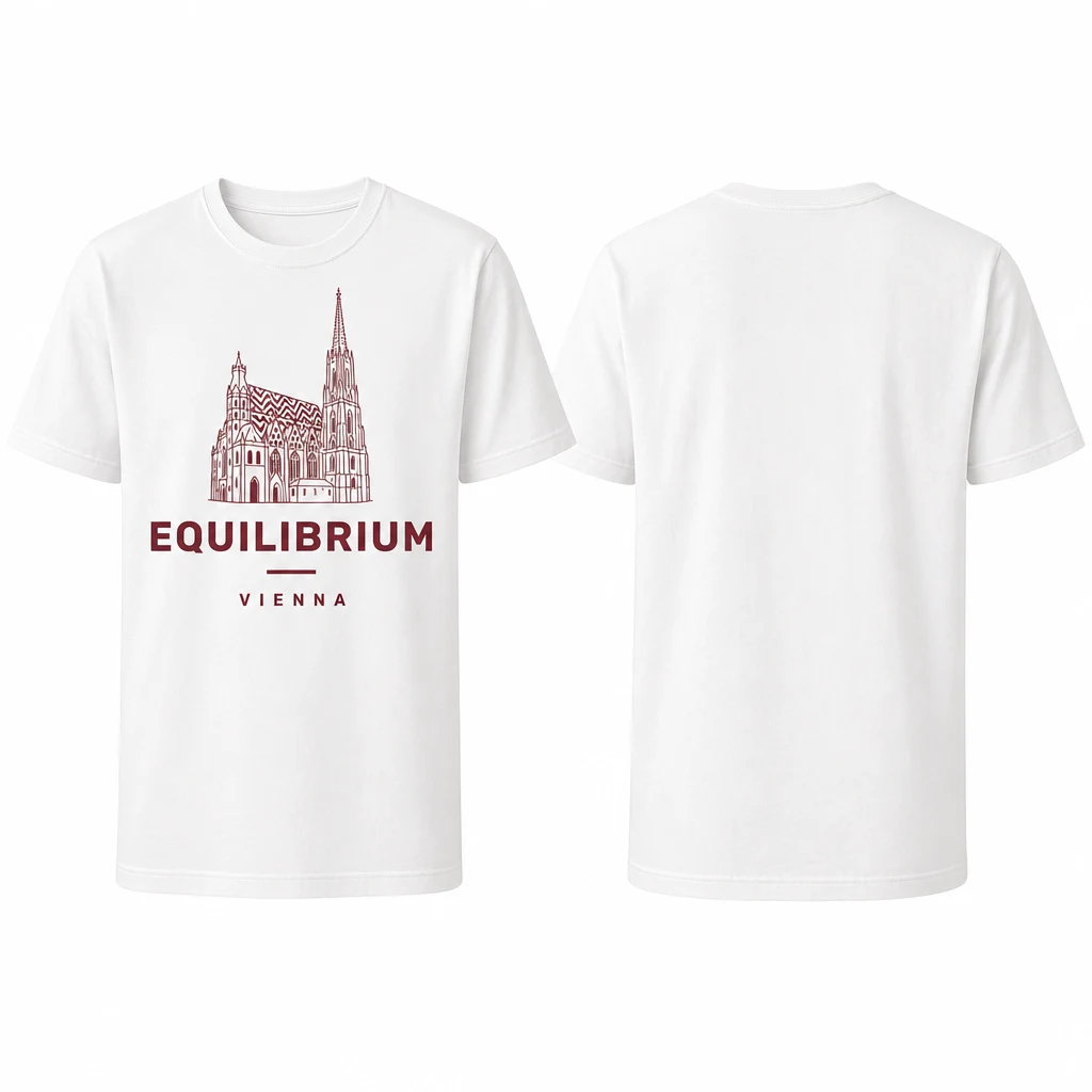 Vienna Cathedral Mosaic T-shirt — product front and back view