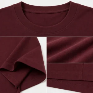 Akemi Split Portrait T-shirt — fabric and construction detail