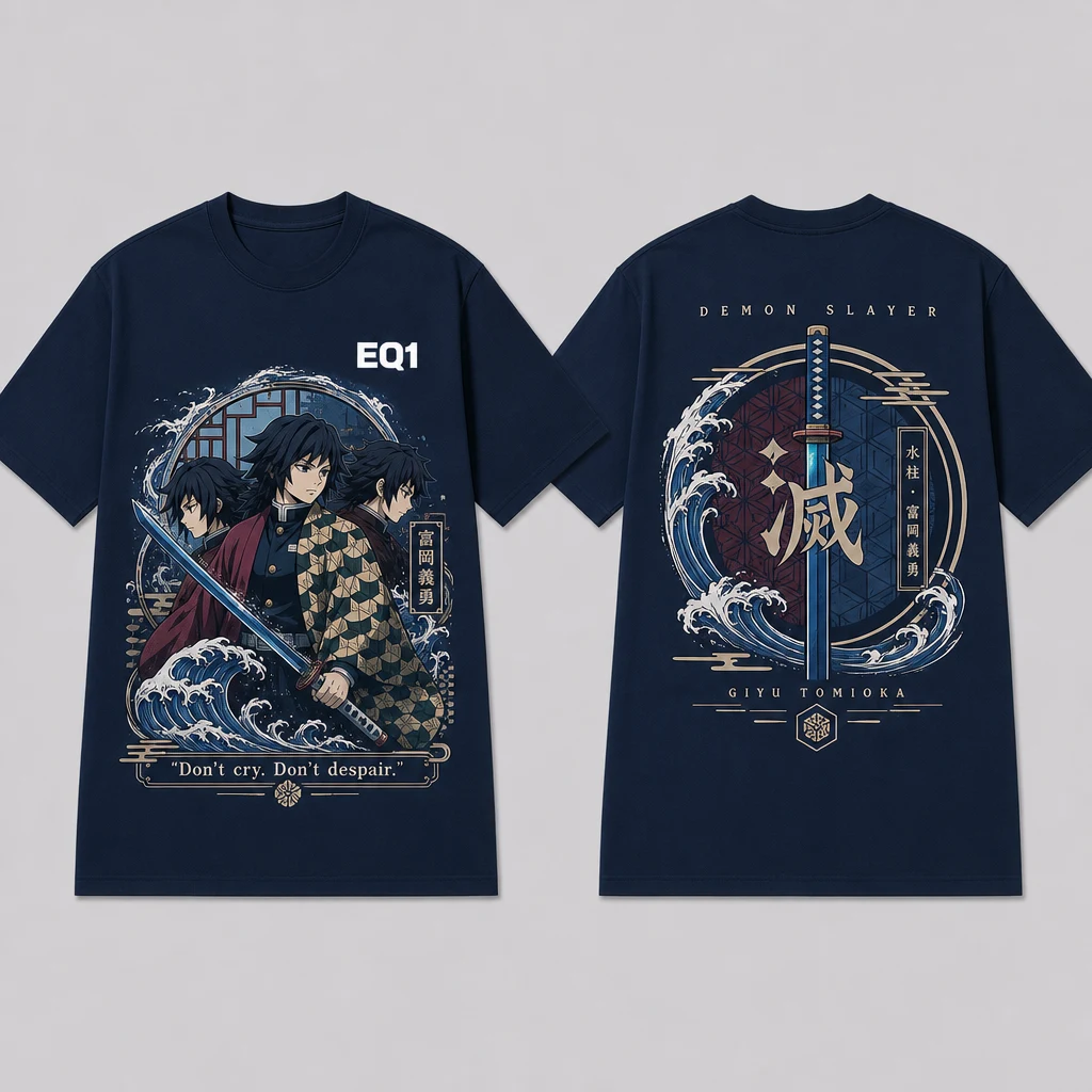Giyu Tomioka Collection Finale T-shirt — product front and back view