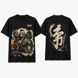Maine Monochrome Ink T-shirt — product front and back view