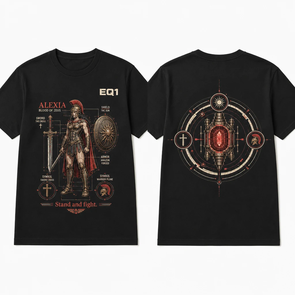 Alexia Technical Cutaway T-shirt — product front and back view