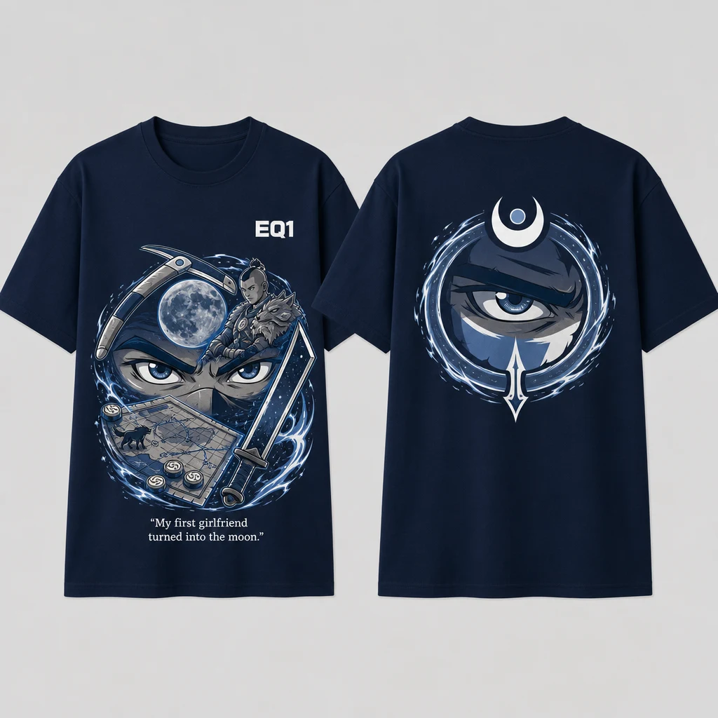 Sokka Eyes and Power T-shirt — product front and back view