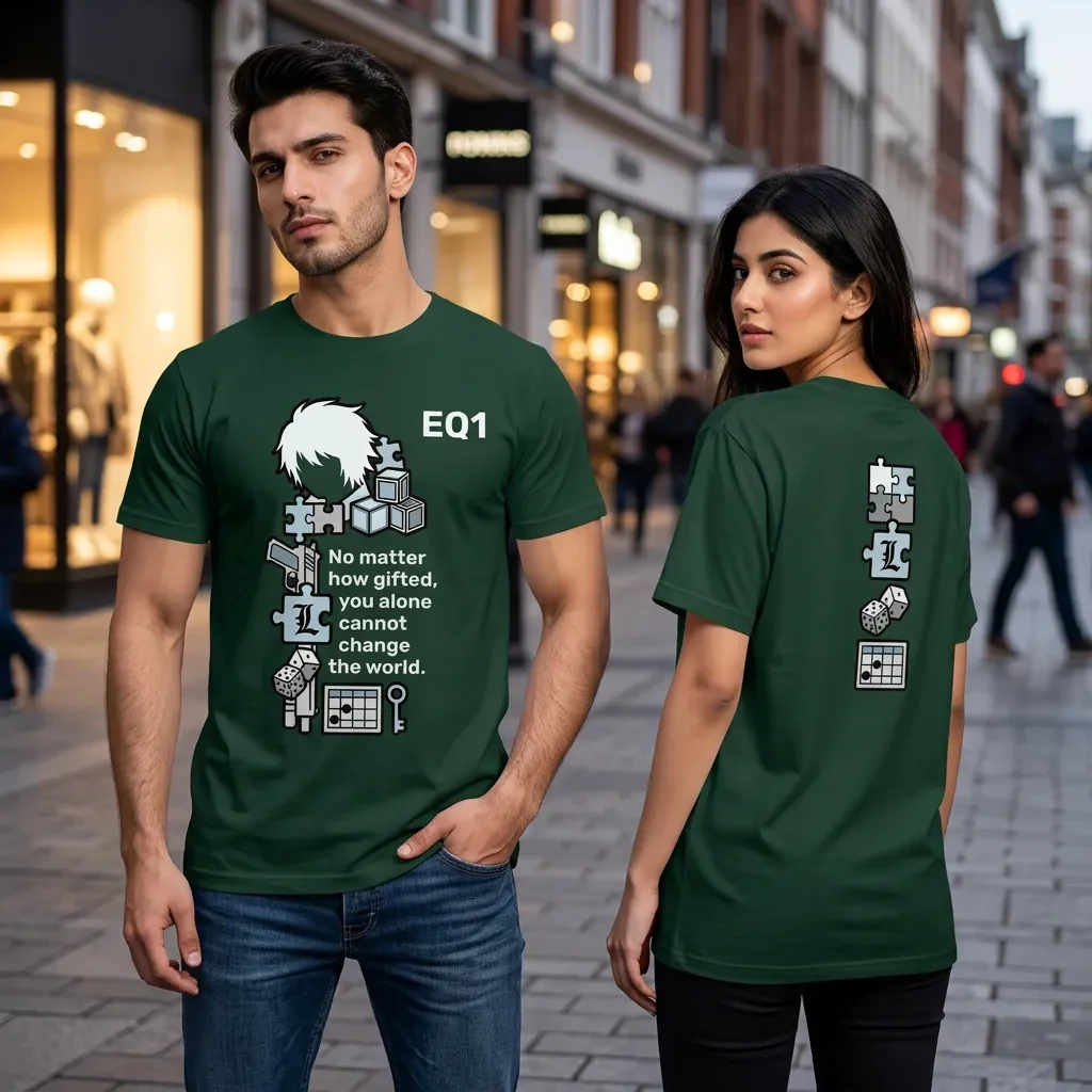 Near Symbol Totem T-shirt — on-model front and back view
