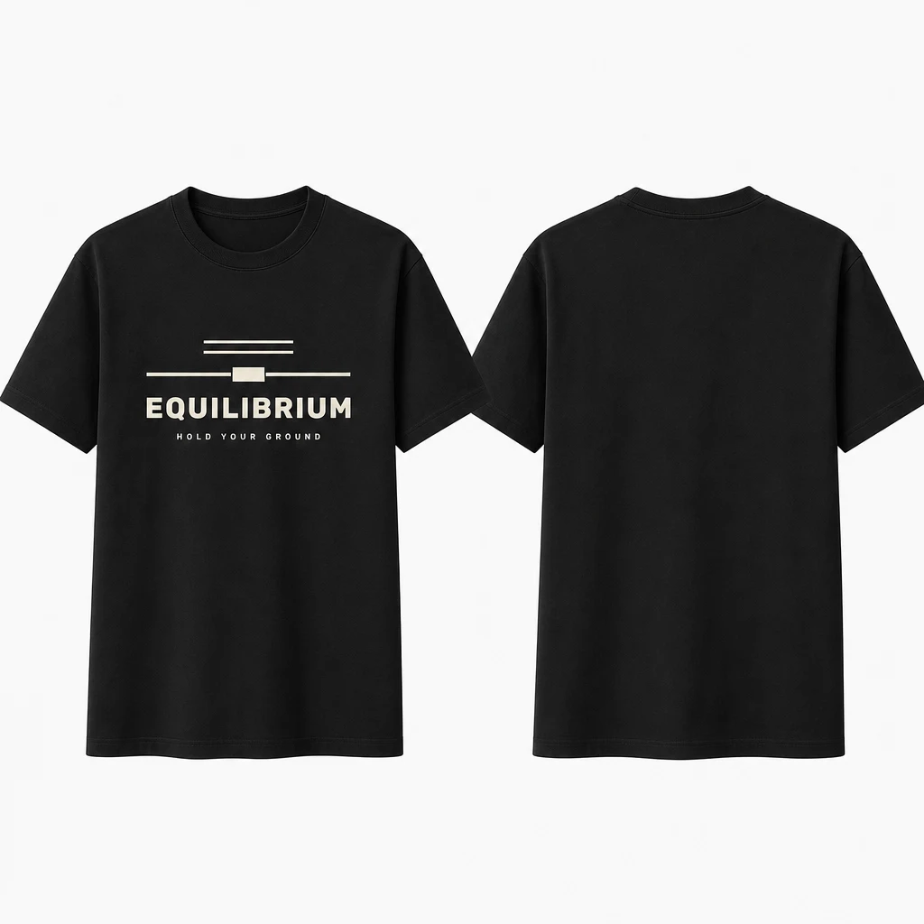 Hold Your Ground Anchored Line T-shirt — product front and back view