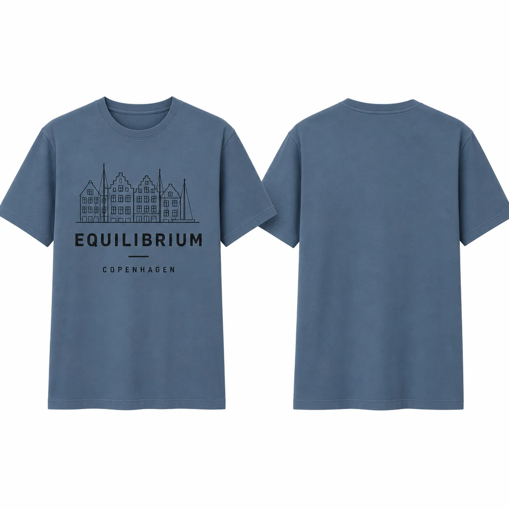 Copenhagen Nyhavn Gables T-shirt — product front and back view