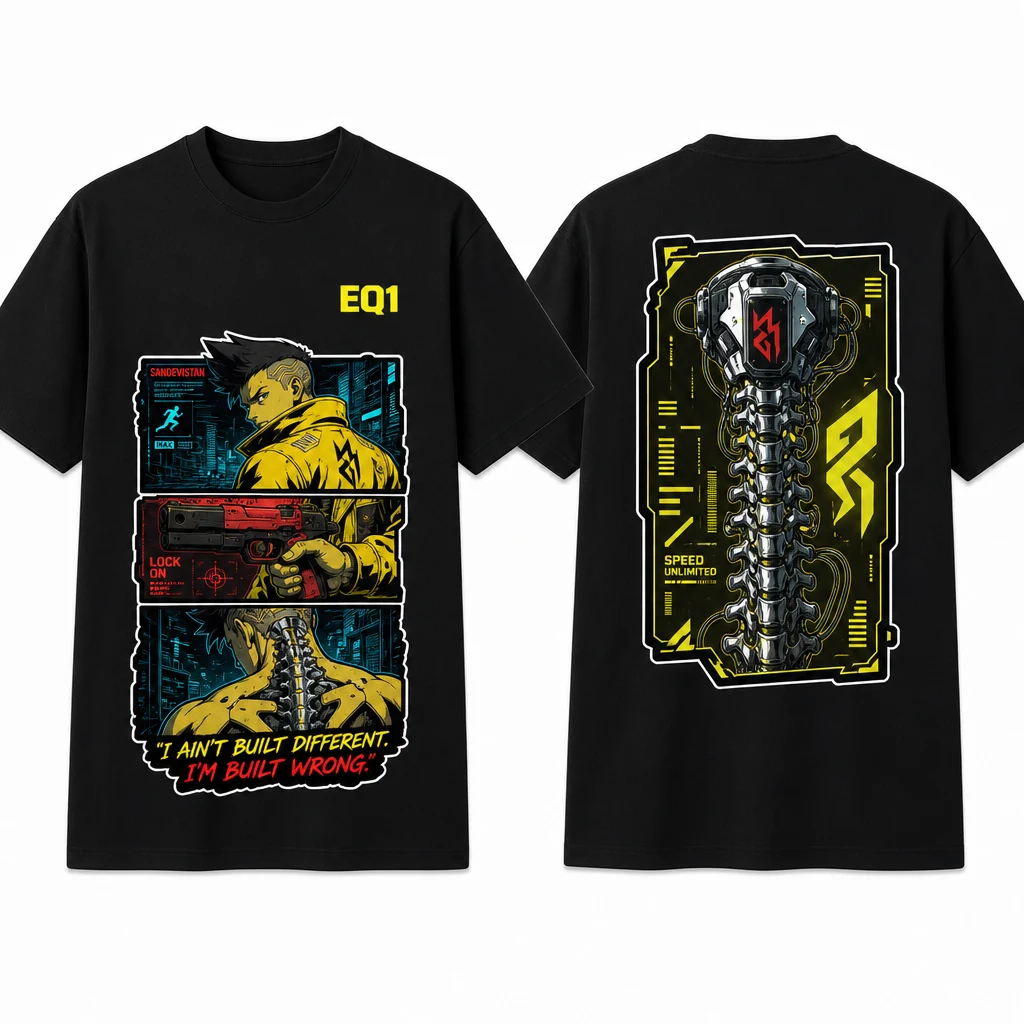 David Martinez Panel Stack T-shirt — product front and back view