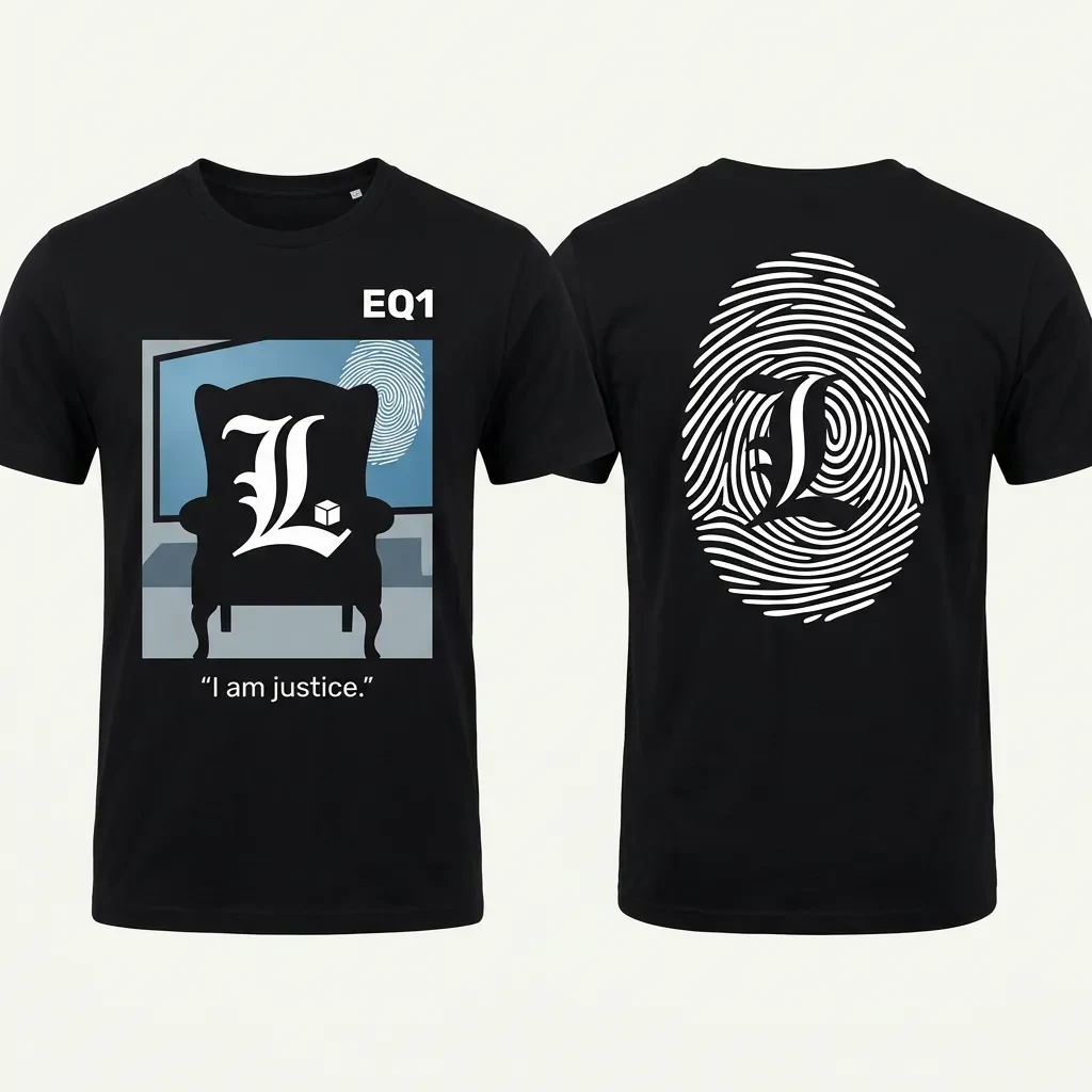 L Negative Space T-shirt — product front and back view