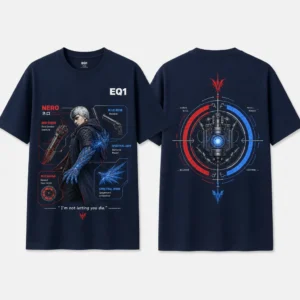 Nero Technical Cutaway T-shirt — product front and back view