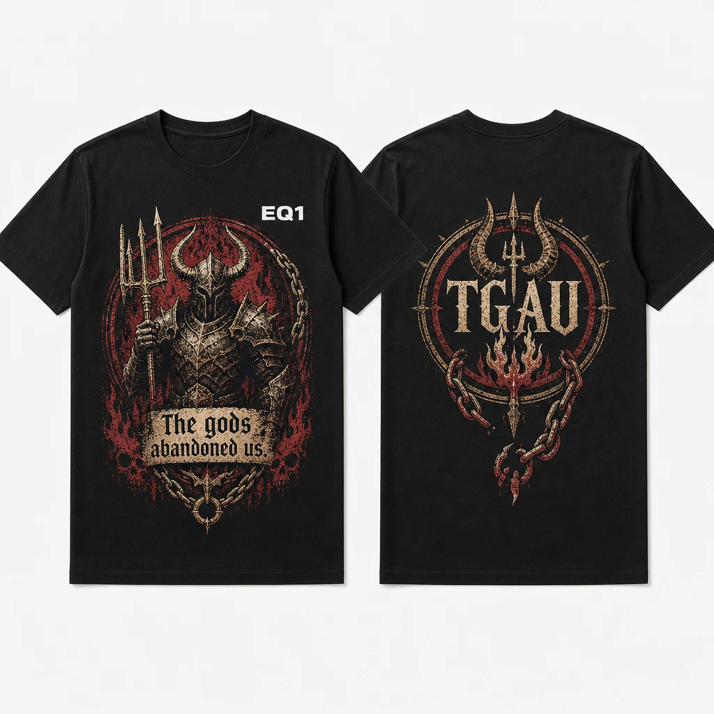 Seraphim Distressed Stamp T-shirt — product front and back view