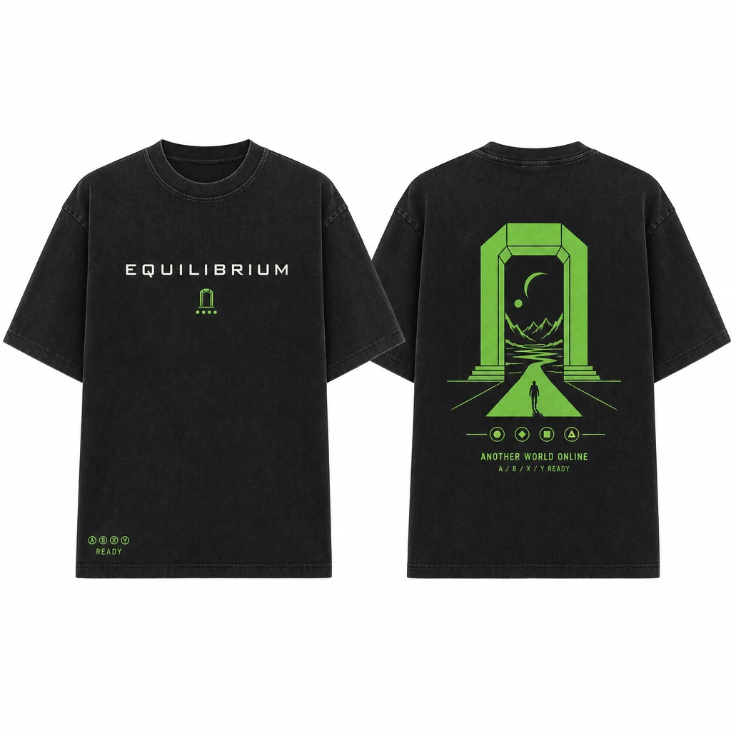 Portal Online Another World T-shirt — product front and back view