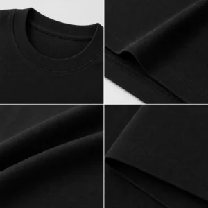 Makima Emblem Grid T-shirt — fabric and construction detail