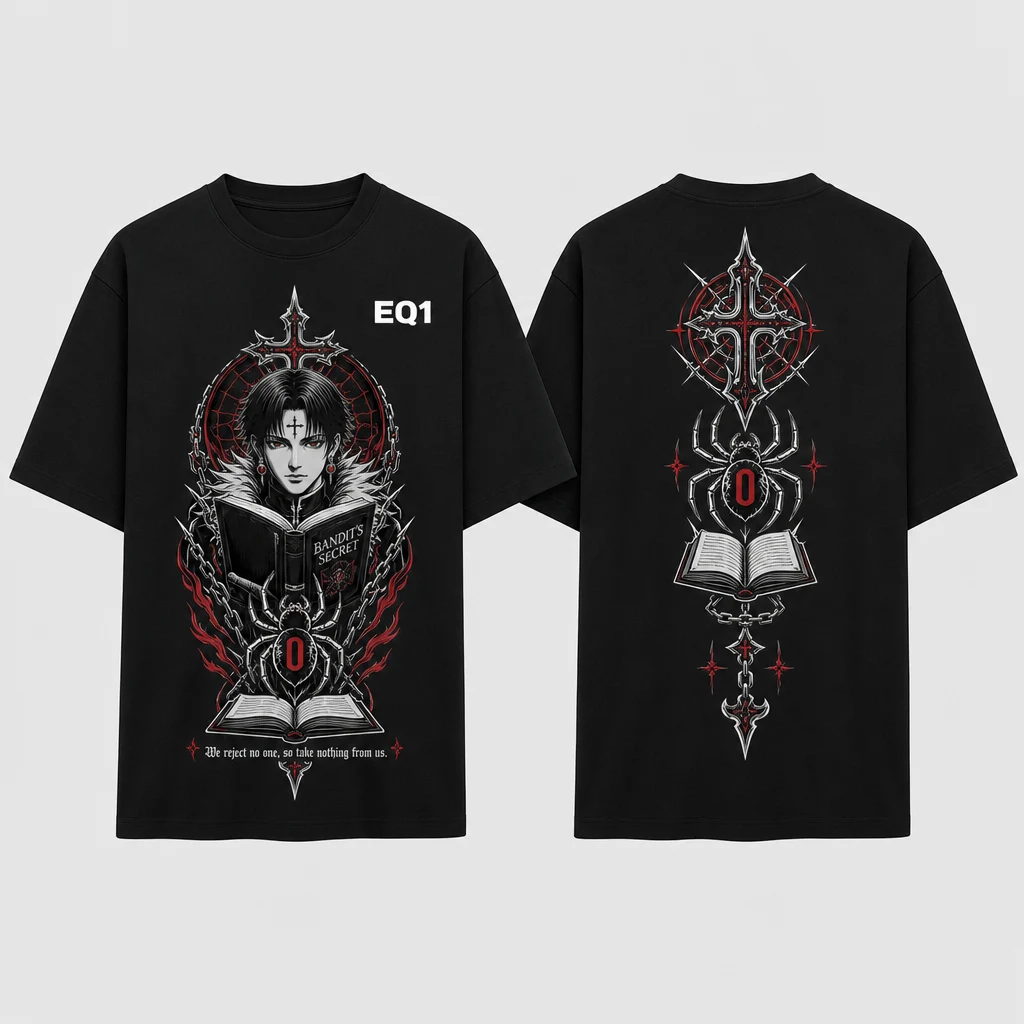 Chrollo Lucilfer Symbol Totem T-shirt — product front and back view