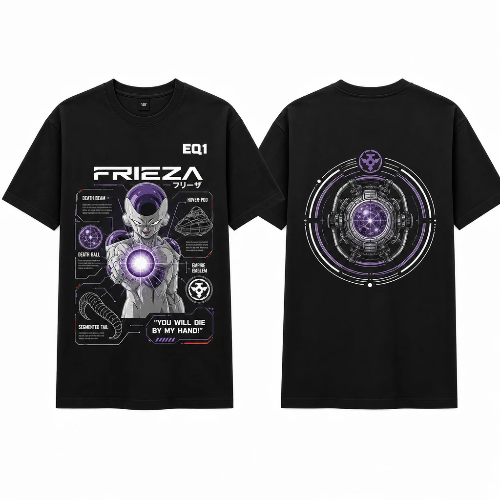 Frieza Technical Cutaway T-shirt — product front and back view
