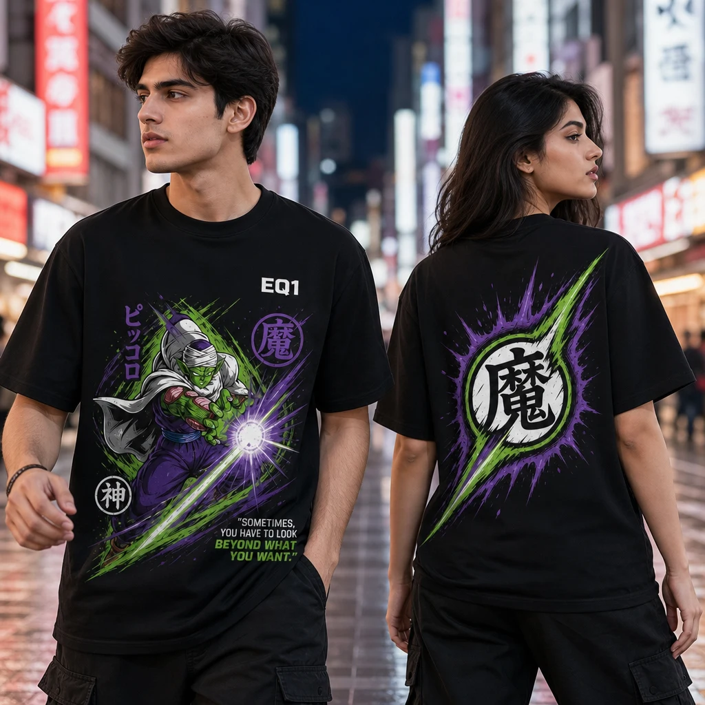 Piccolo Impact Slash T-shirt — on-model front and back view