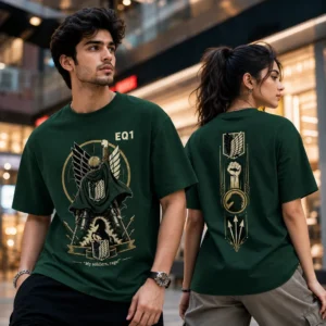 Erwin Smith Symbol Totem T-shirt — on-model front and back view