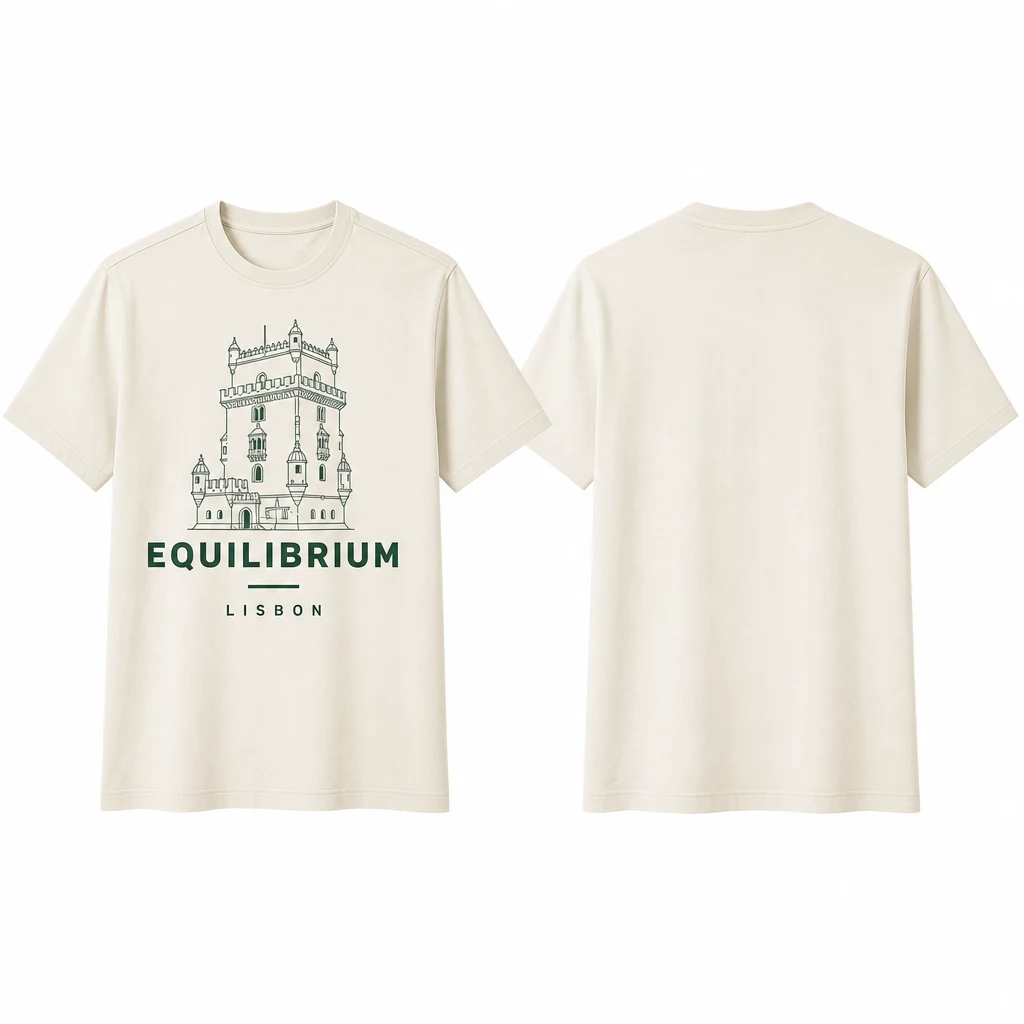 Lisbon Belem Sentinel T-shirt — product front and back view