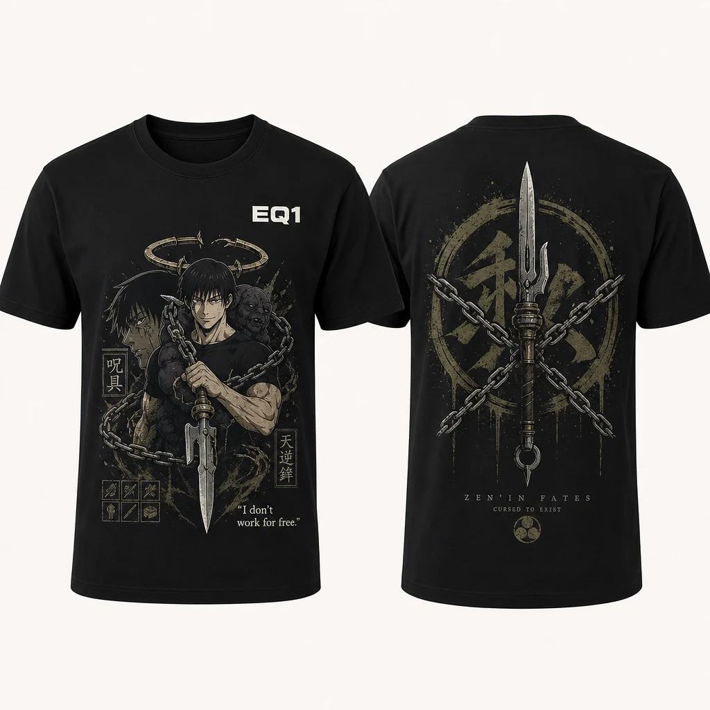 Toji Fushiguro Collection Finale T-shirt — product front and back view
