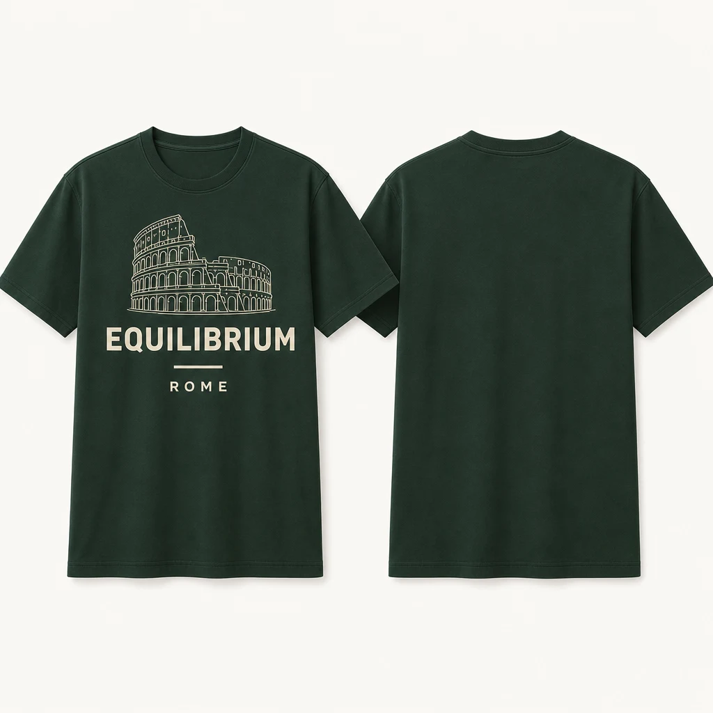 Rome Colosseum Arc T-shirt — product front and back view
