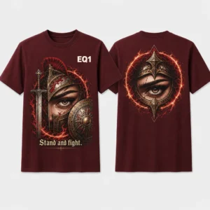 Alexia Eyes and Power T-shirt — product front and back view
