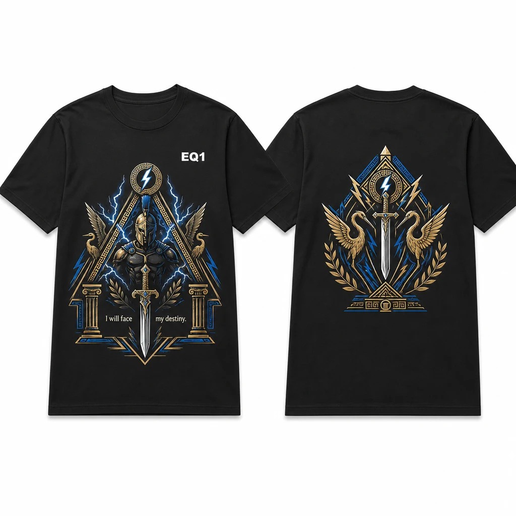 Heron Relic Shrine T-shirt — product front and back view