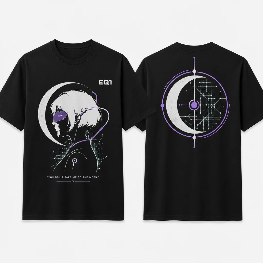 Lucy Negative Space T-shirt — product front and back view