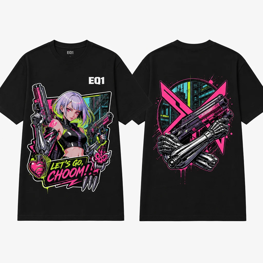 Rebecca Environment Fragment T-shirt — product front and back view