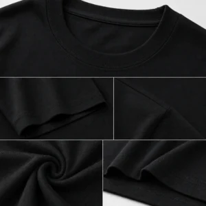 Kyojuro Rengoku Split Portrait T-shirt — fabric and construction detail