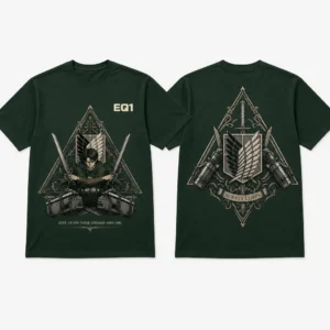 Levi Ackerman Relic Shrine T-shirt — product front and back view
