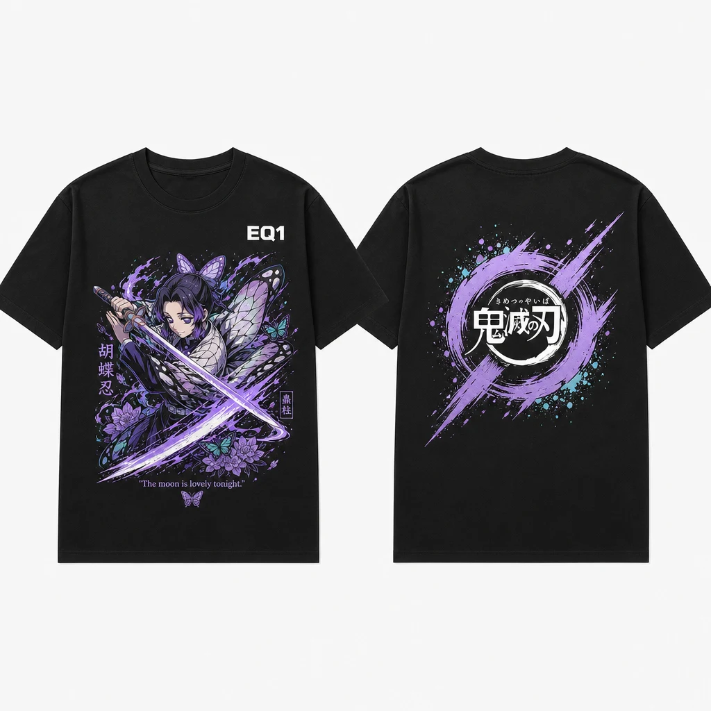 Shinobu Kocho Impact Slash T-shirt — product front and back view