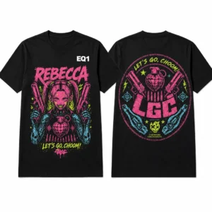 Rebecca Distressed Stamp T-shirt — product front and back view
