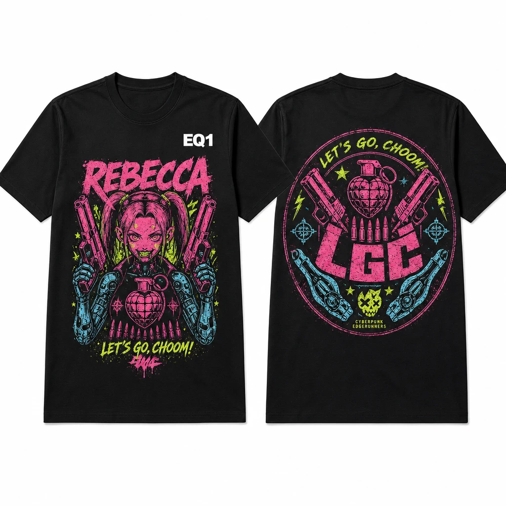 Rebecca Distressed Stamp T-shirt — product front and back view