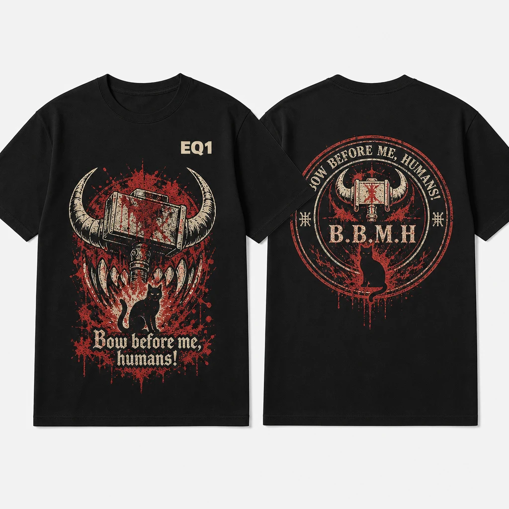 Power Distressed Stamp T-shirt — product front and back view
