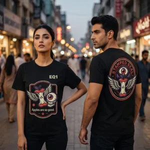 Ryuk Vintage Label T-shirt — on-model front and back view