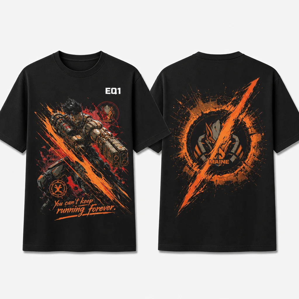 Maine Impact Slash T-shirt — product front and back view