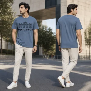 Madrid Alcala Gate T-shirt — on-model front and back view