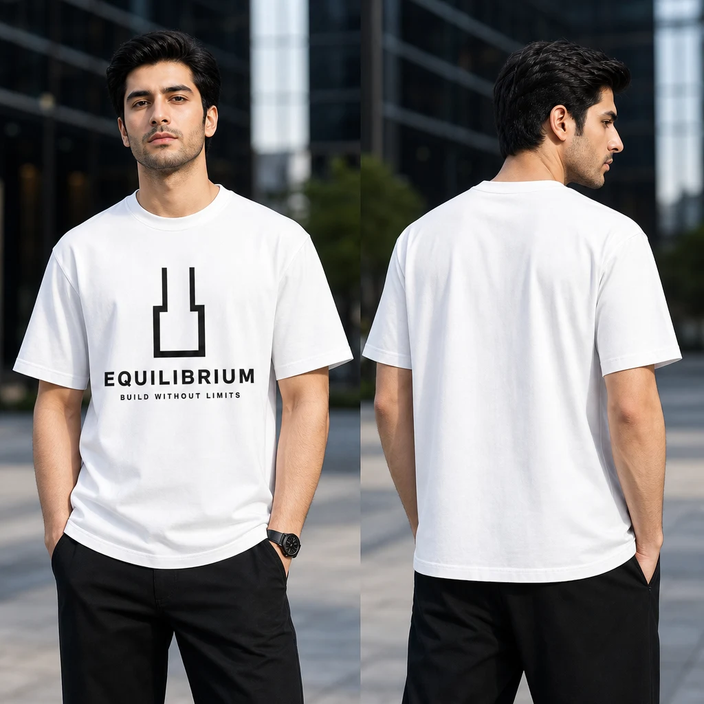Build Without Limits Extended Structure T-shirt — on-model front and back view