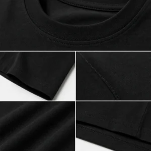 Aang Sticker Crest T-shirt — fabric and construction detail