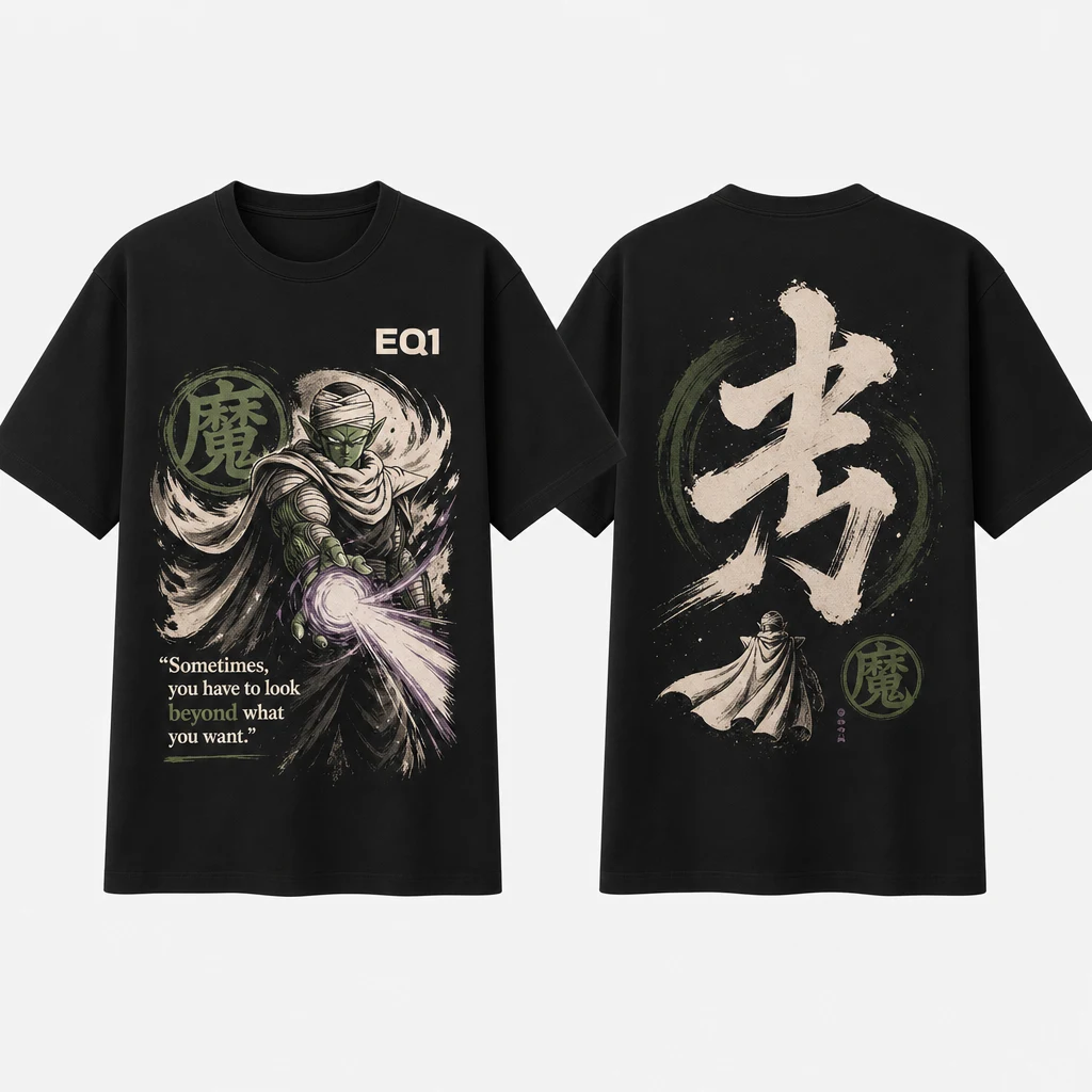 Piccolo Monochrome Ink T-shirt — product front and back view